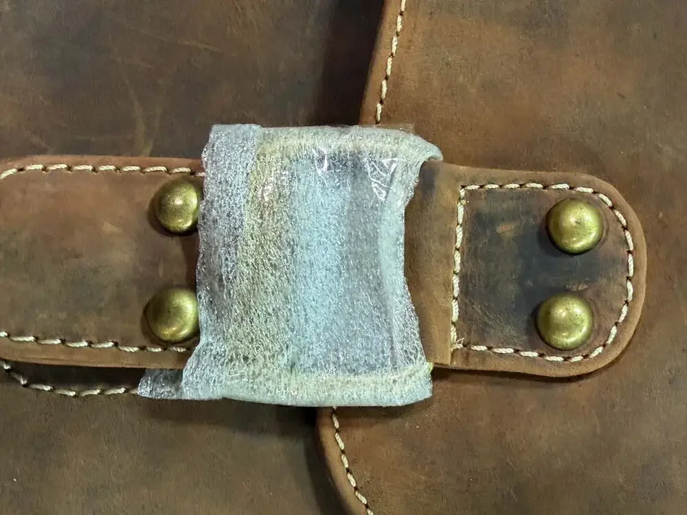 American Bison Genuine Leather Vintage Style Crossbody Messenger Bag Code 1746